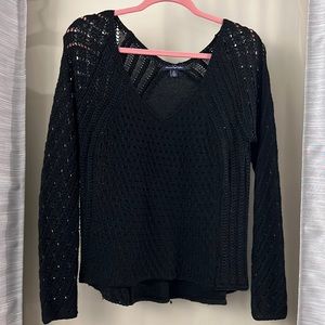 American Eagle black vneck sweater. Does of a bit of sparkle. Size small